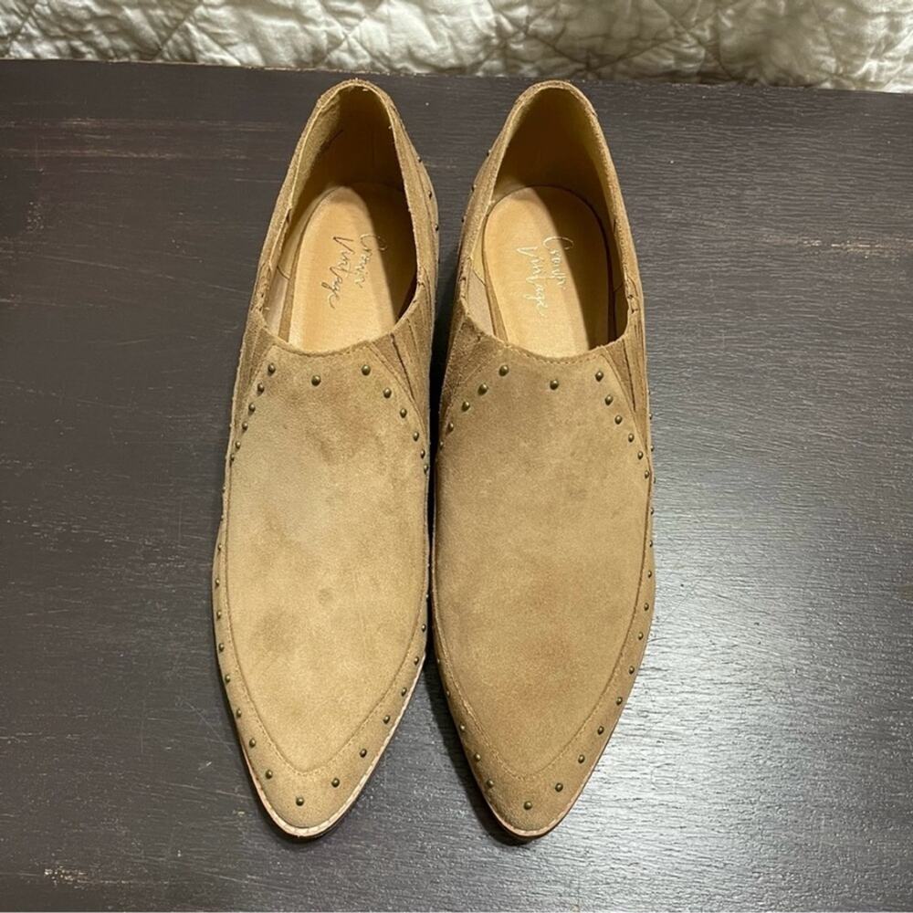 Crown Vintage Tan Suede Western Shoe Size 10 NWOT